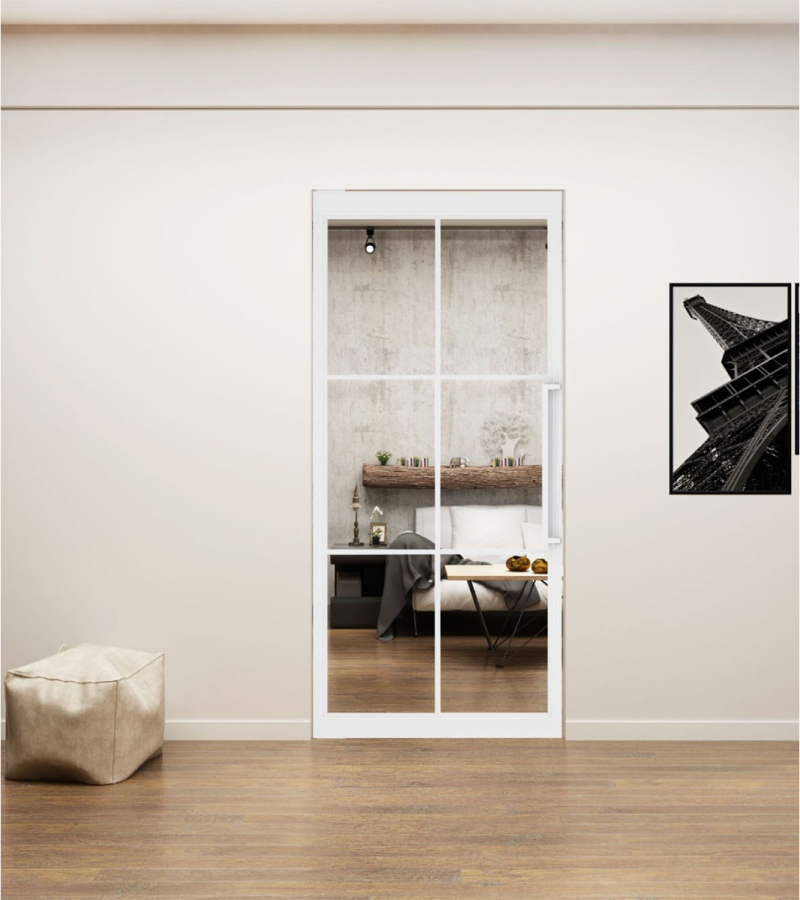 Outlet: Witte Taatsdeur 6 vaks 1020 x 2305 mm
