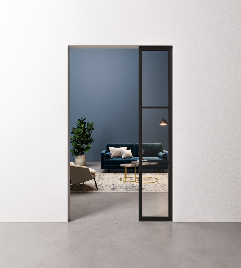 Staal en Glas paneel 3 vaks