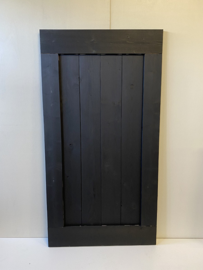 Outlet: Loftdeur Steigerhout Diep Zwart 100 x 190 cm