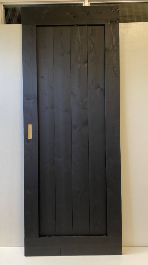 Outlet: Loftdeur Steigerhout Diep Zwart 101,5 x 260 cm