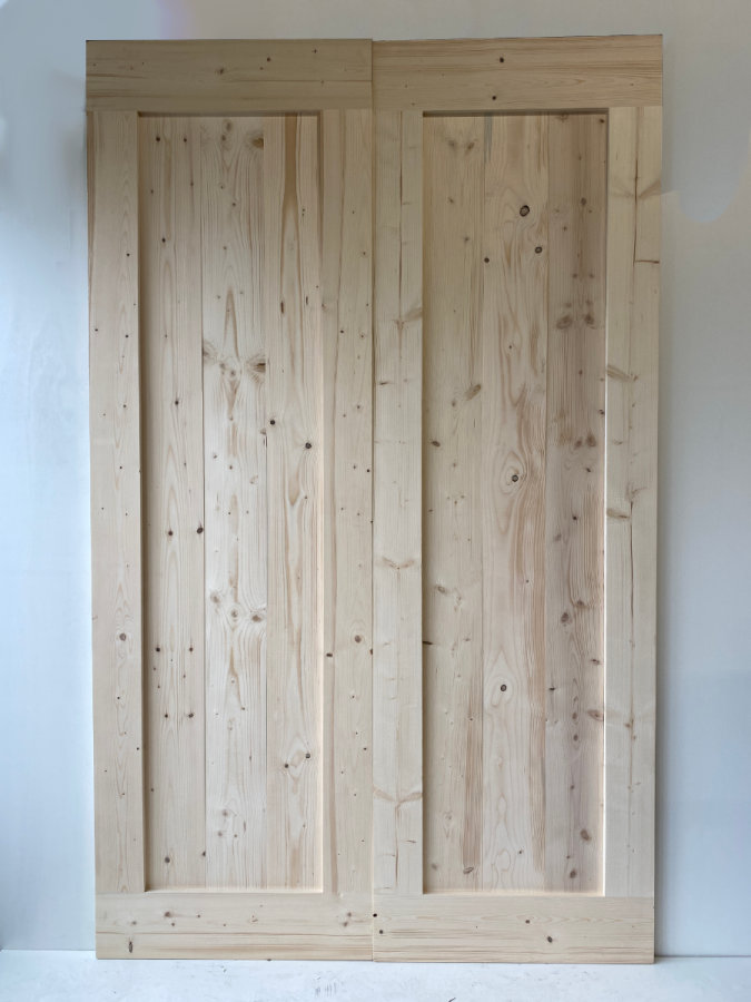 Outlet: 2 st. Vouwdeuren Onbehandeld Steigerhout 80 x 260 cm