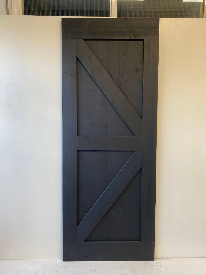 Outlet: Steigerhout Diep Zwart 93 x 239 cm