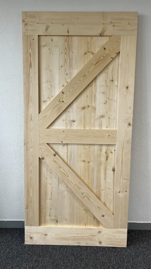 Outlet: Loftdeur Onbehandeld Steigerhout 227x105