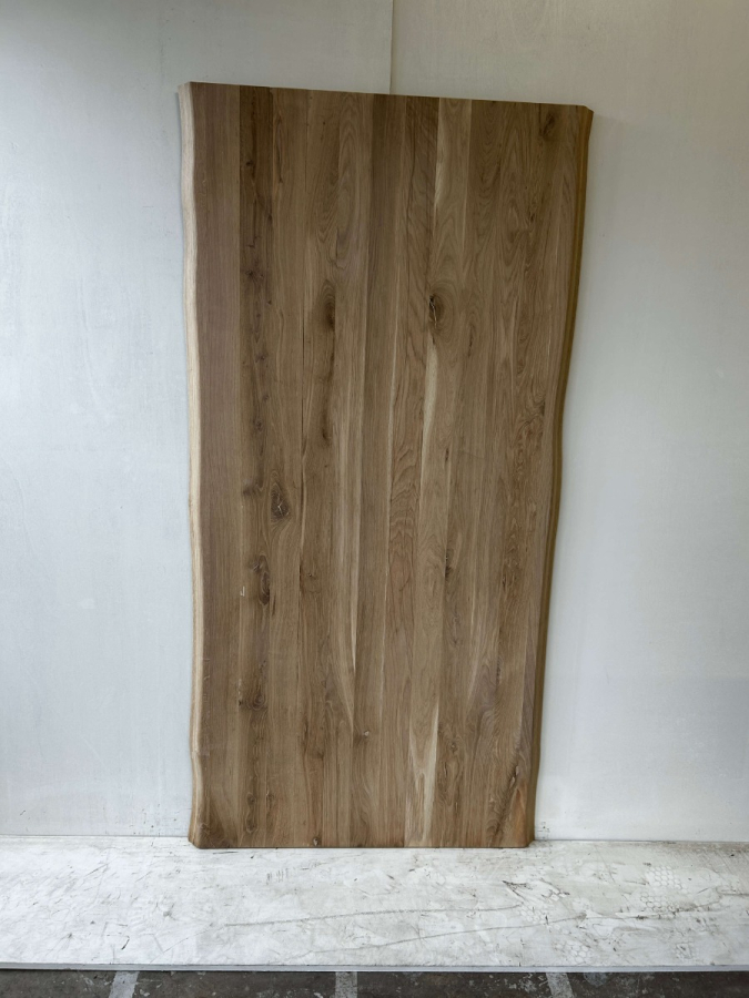 Outlet: Eiken boomkant tafelblad 95 x 197 cm