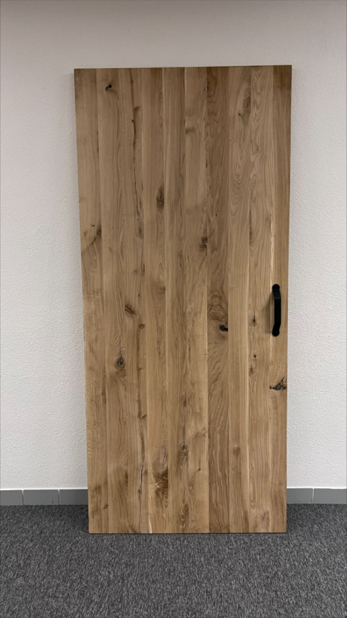 Outlet: Massief Eiken Tafelblad Rechtkant Loftdeur 100 x 226 cm