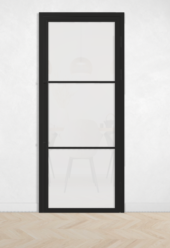 Outlet: Binnendeur 3 vaks met mat glas 2058 x 878 mm