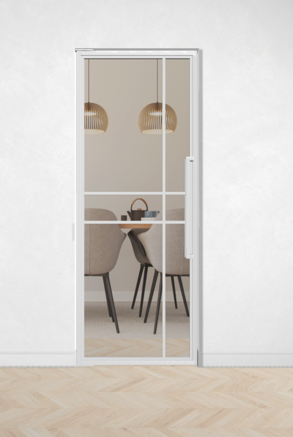 Outlet: Taatsdeur 6 vaks modern met helder glas 991 x 2642 mm