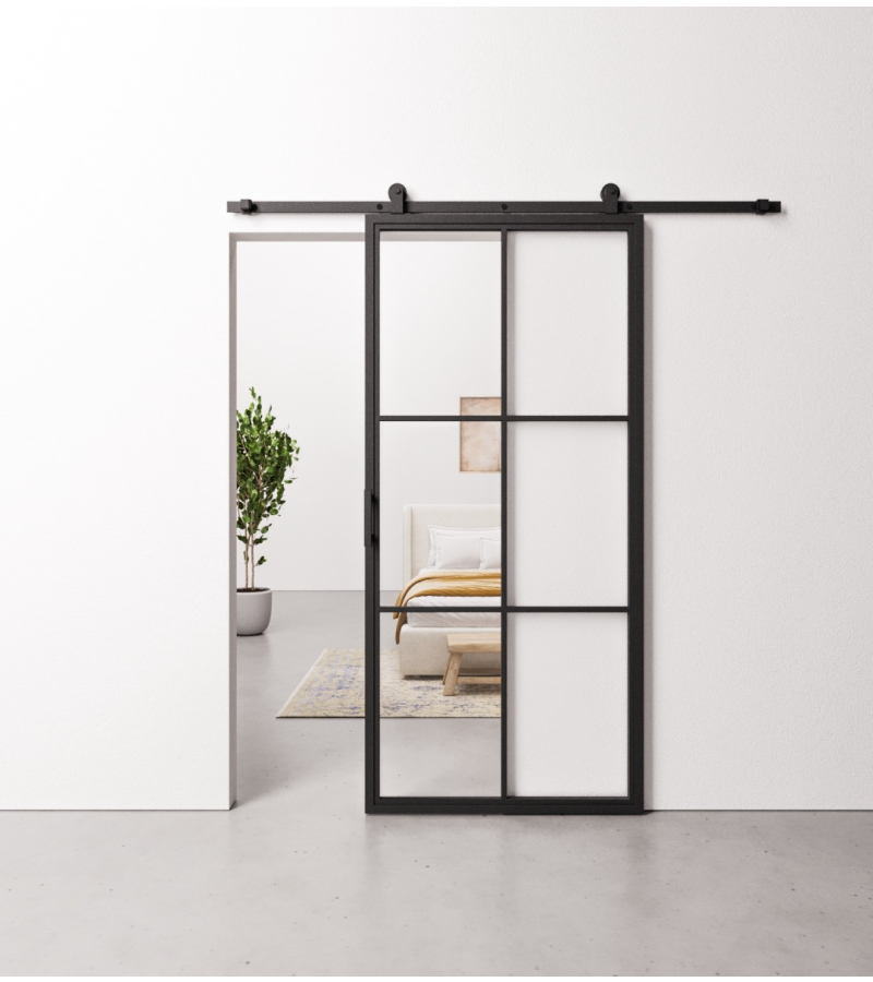 Schuifdeur Staal en Glas 6 vaks