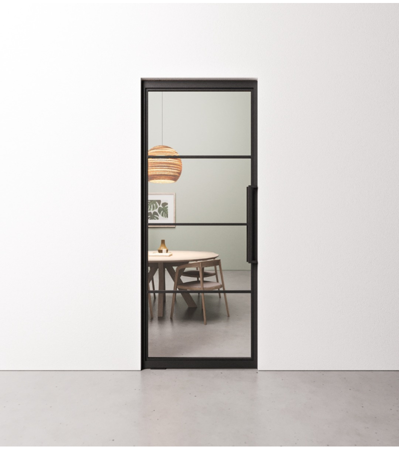 Taatsdeur 4 vaks met helder glas in standaard maten