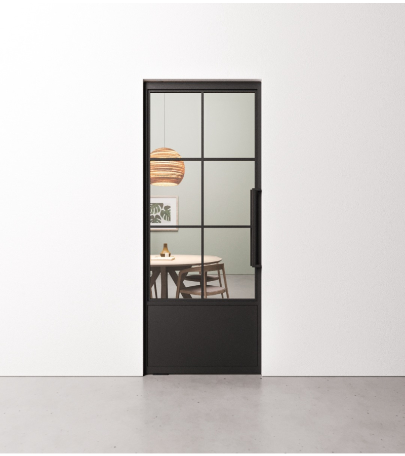 Taatsdeur 6 vaks met kickplate op maat gemaakt