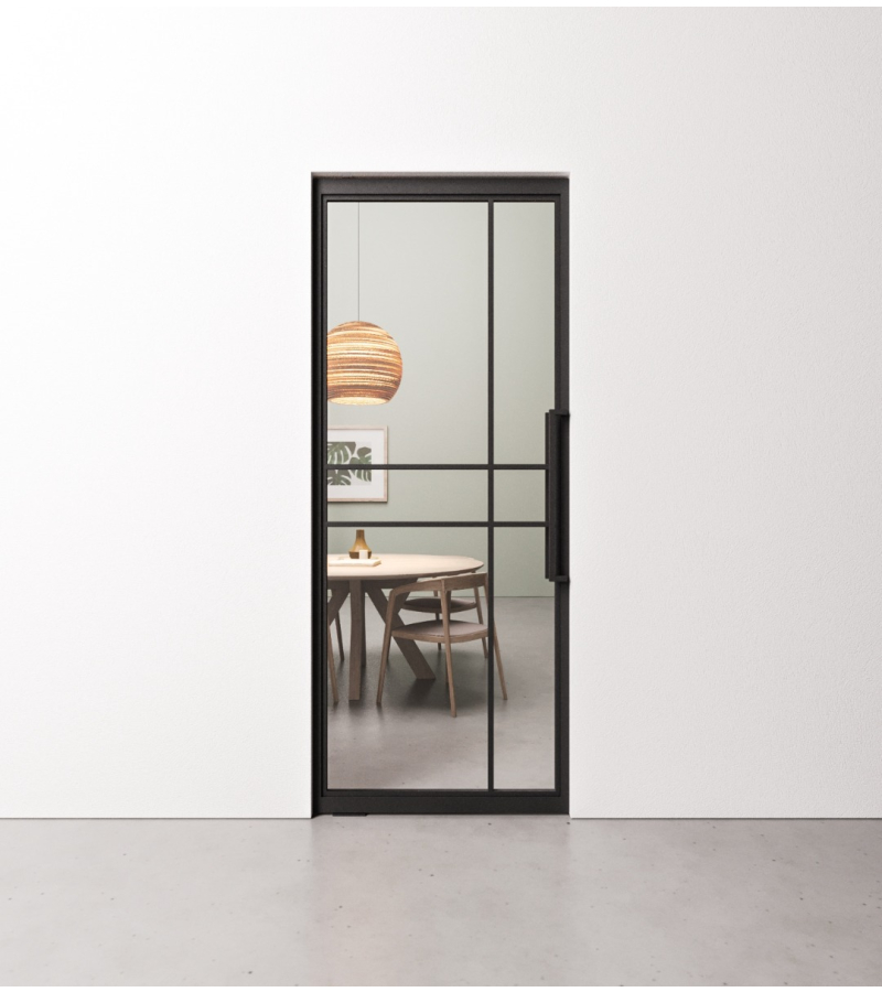 Taatsdeur 6 vaks modern met helder glas in standaard maten