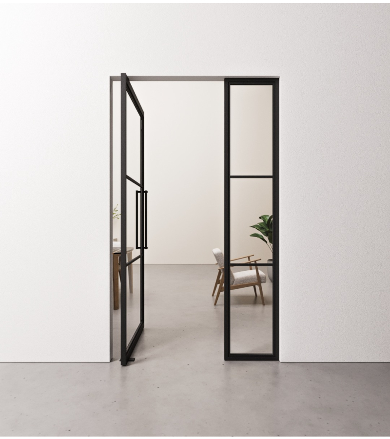 Taatsdeur 3 vaks met zijpanelen op maat gemaakt