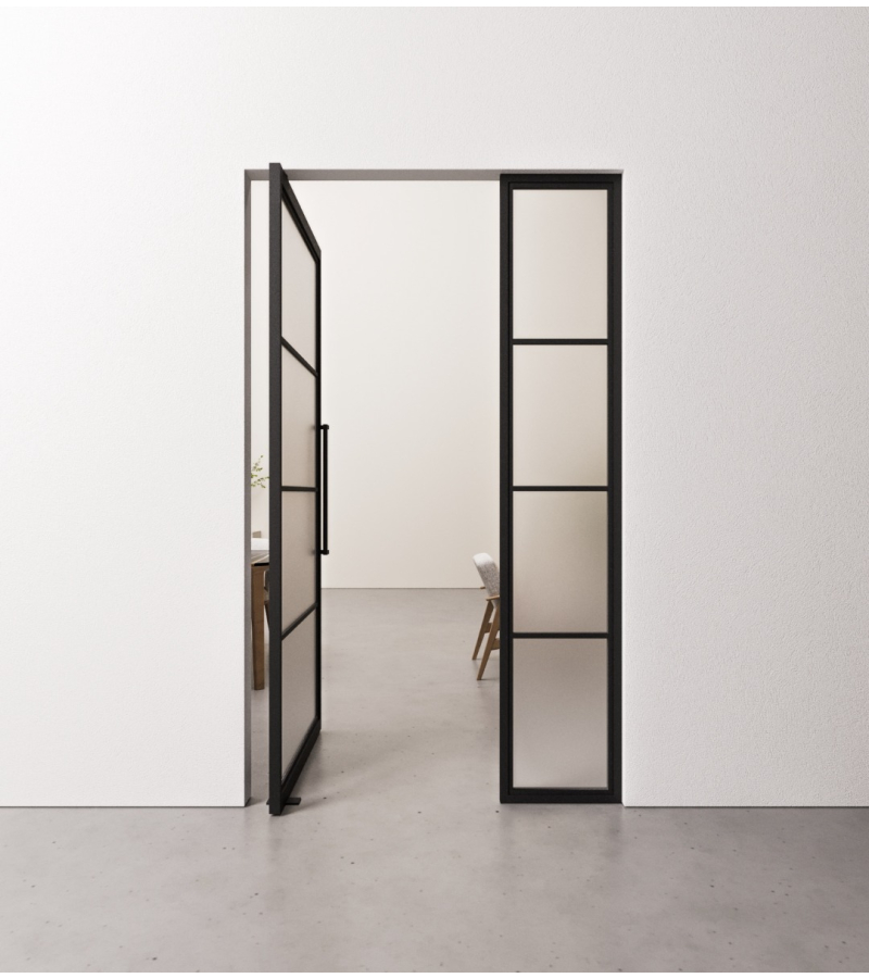 Taatsdeur 4 vaks met zijpanelen op maat gemaakt