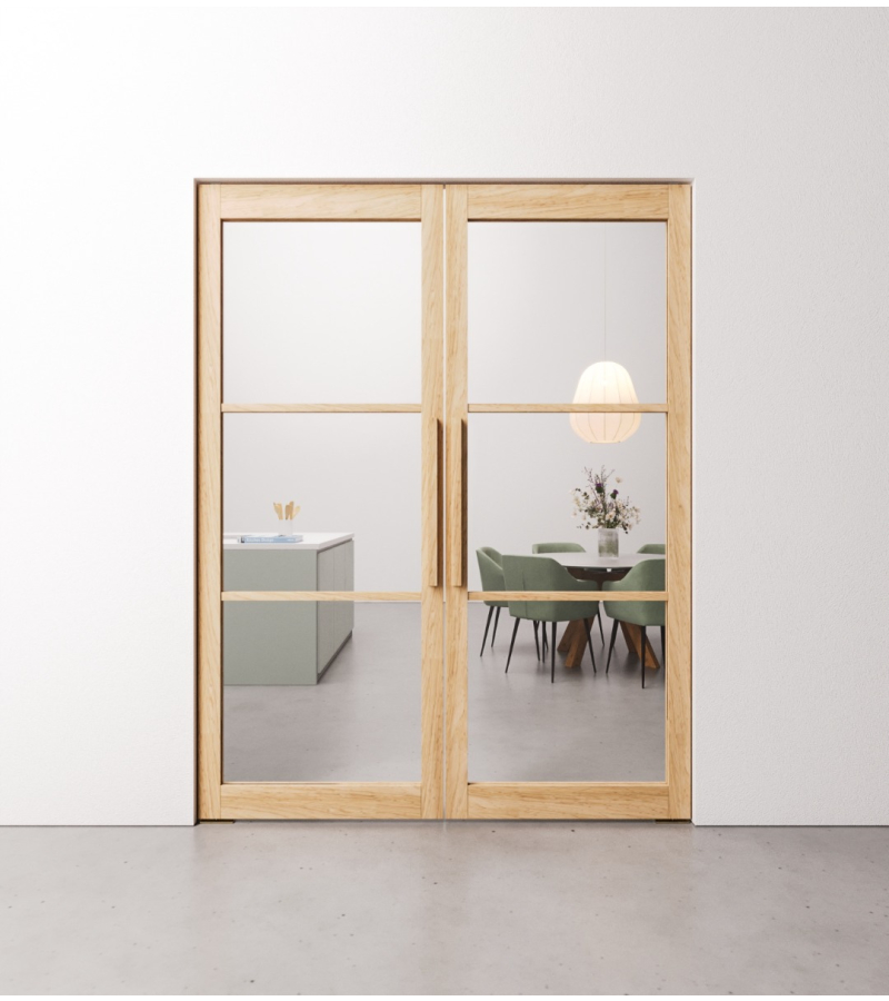 Dubbele Eiken Taatsdeur 3 vaks op maat gemaakt