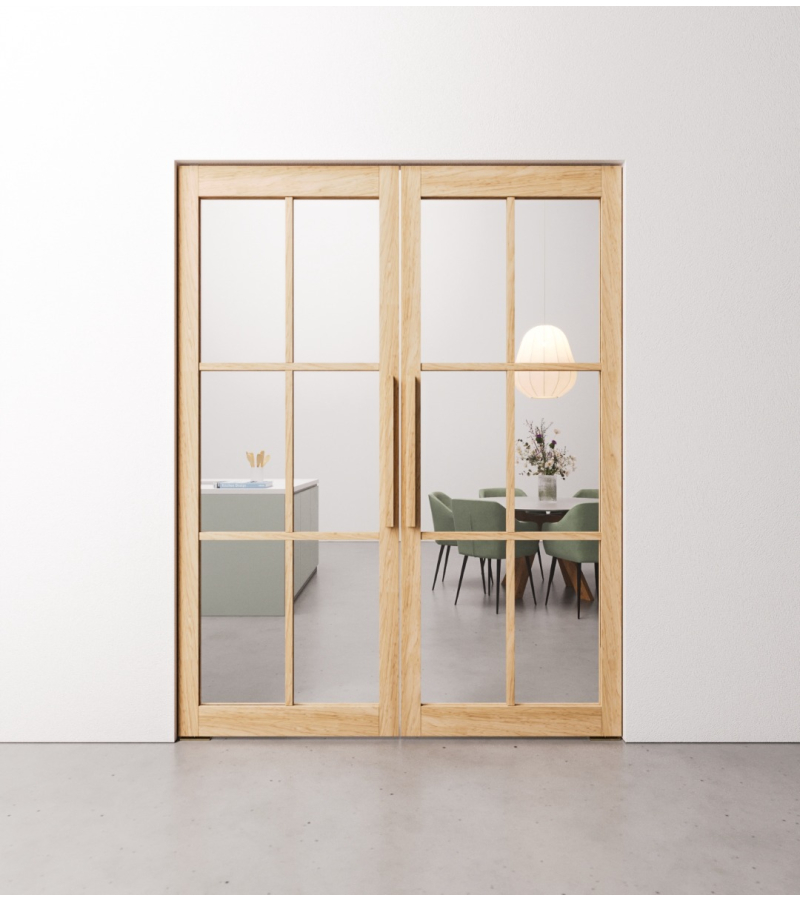 Dubbele Eiken Taatsdeur 6 vaks op maat gemaakt