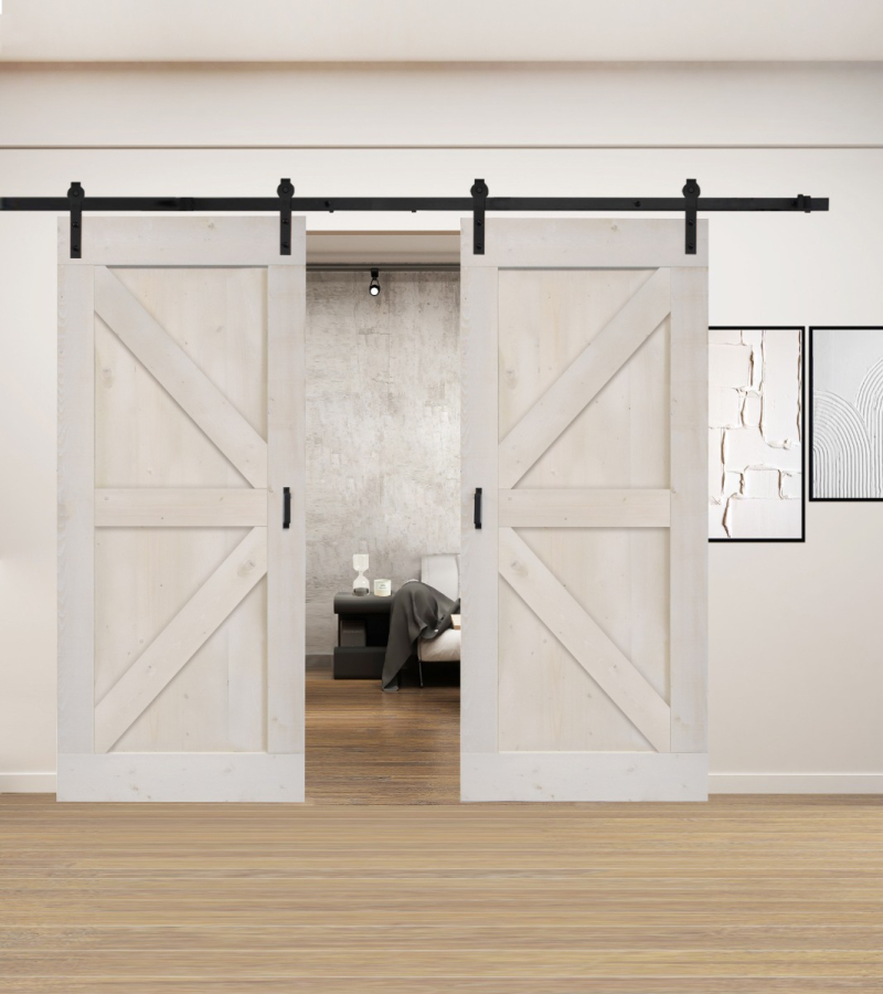 Dubbele Loftdeuren Steigerhout Vintage Wit