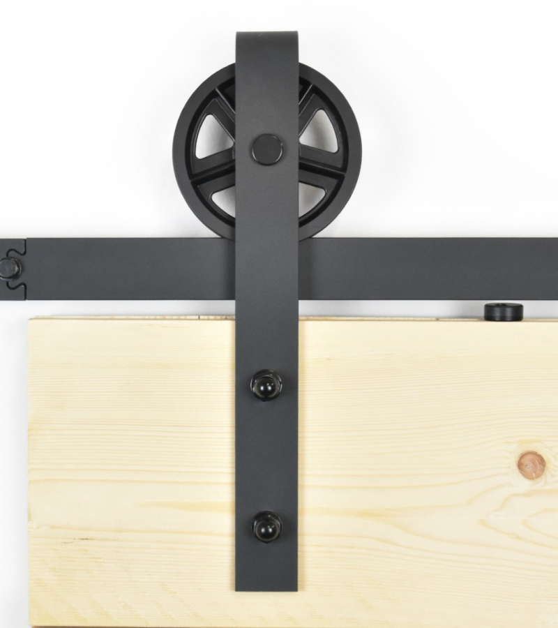 Schuifdeursysteem spaakwiel zwart