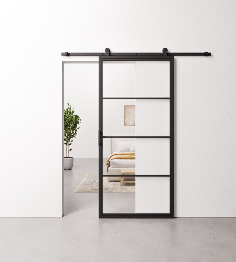 Schuifdeur Staal en Glas 4 vaks