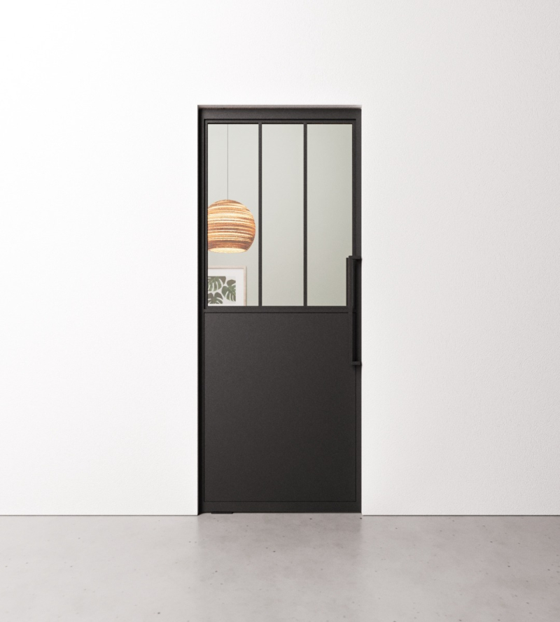 Taatsdeur 3 vaks met XL kickplate op maat gemaakt