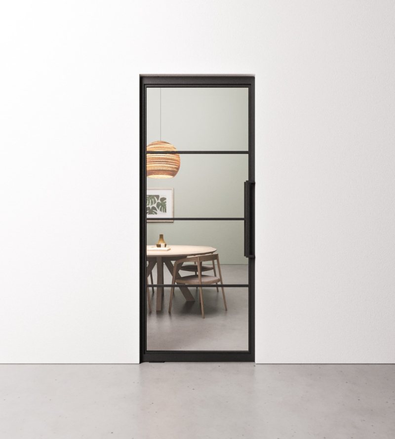 Taatsdeur 4 vaks met helder glas in standaard maten