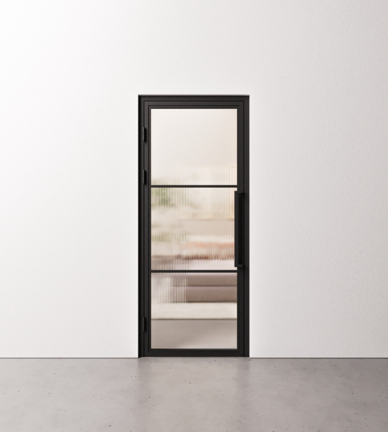 Binnendeur Staal en Glas 3 vaks