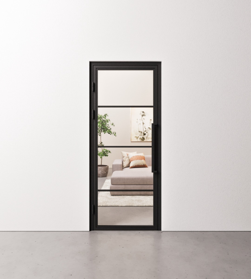 Binnendeur Staal en Glas 4 vaks Standaard Maten