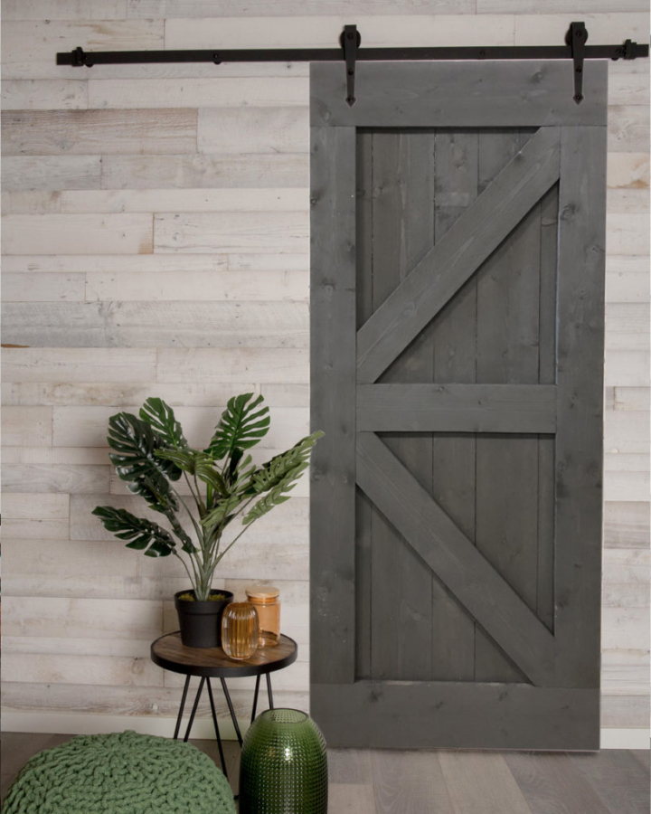 Loftdeur Steigerhout Leisteen grijs