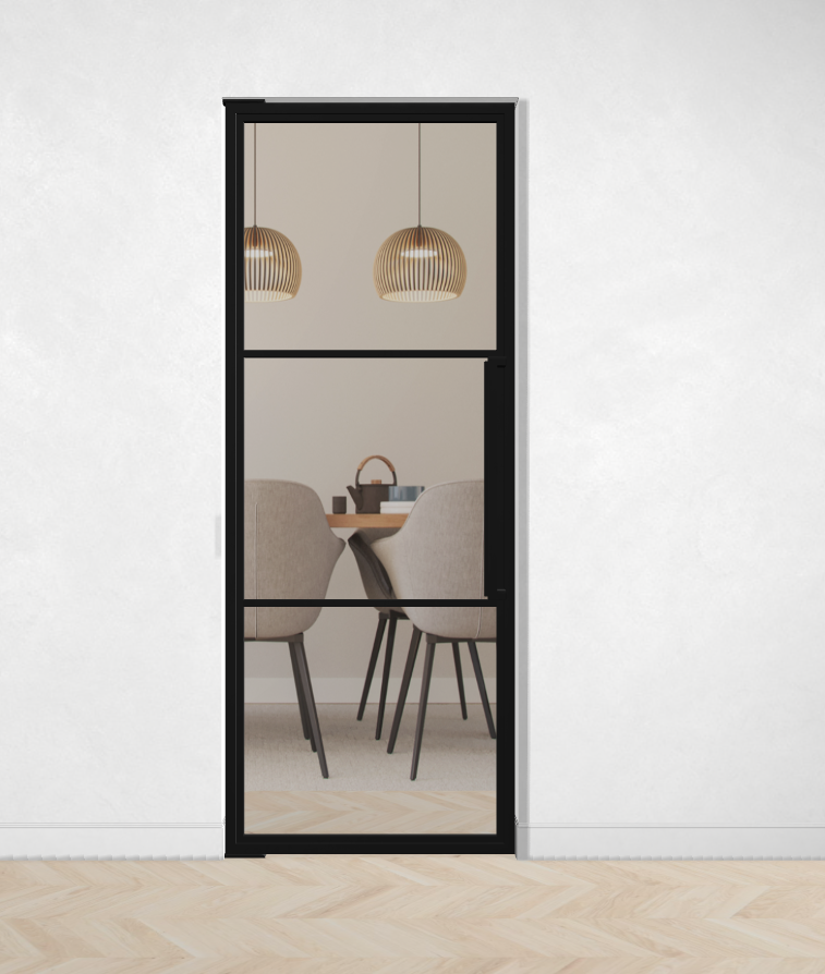 Outlet: Taatsdeur 3 vaks met helder glas 2576 x 1000 mm