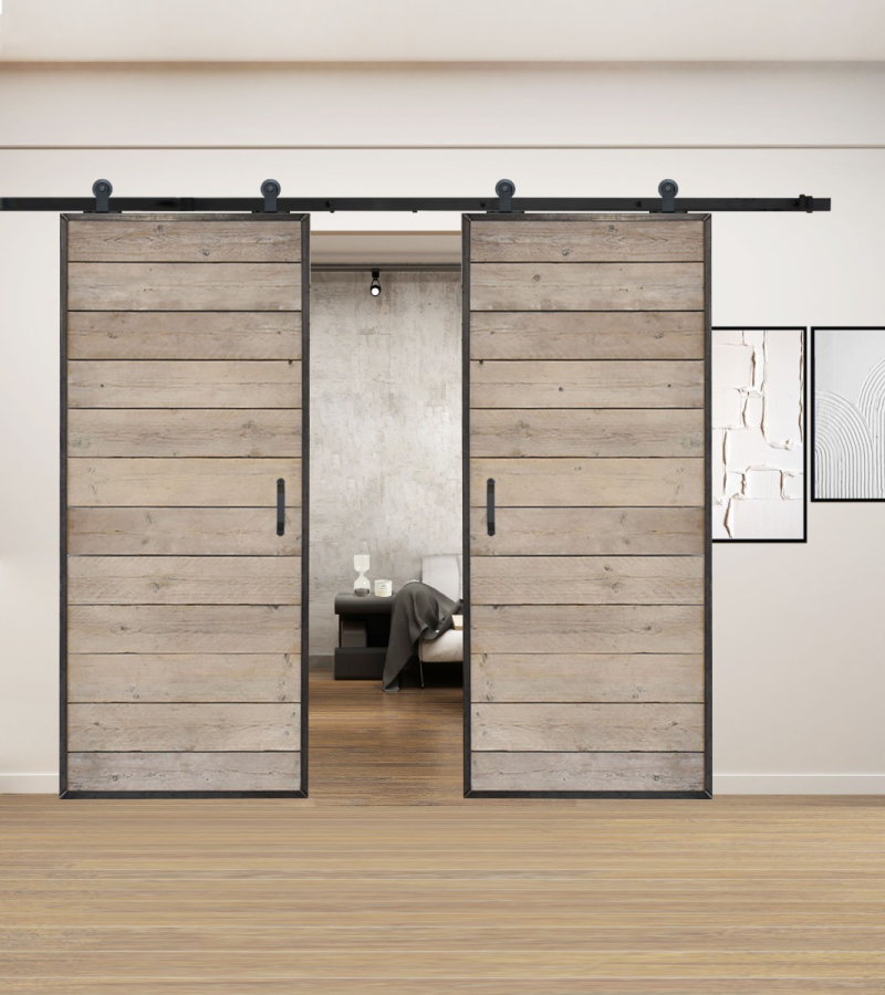 Dubbele Loftdeuren Gebruikt Steigerhout Raw Steel