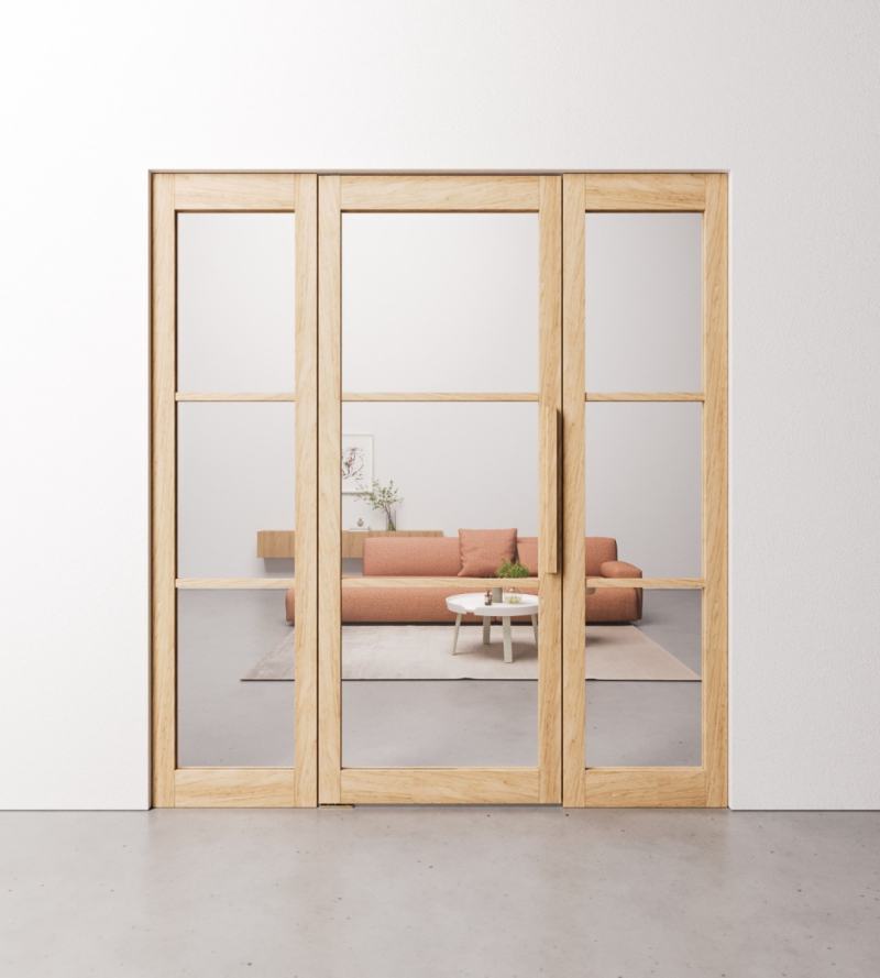 Eiken taatsdeur 4 vaks met zijpanelen op maat gemaakt