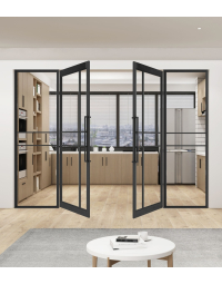 Dubbele Taatsdeuren 6 vaks modern met zijpanelen op maat gemaakt