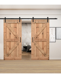 Dubbele Loftdeuren Barnwood Bruin