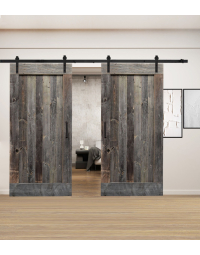 Dubbele Loftdeuren Barnwood Grijs