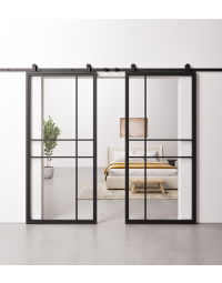 Schuifdeur Staal en Glas Dubbel - op maat gemaakt