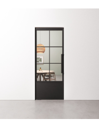 Taatsdeur 6 vaks met kickplate op maat gemaakt