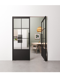 Dubbele Taatsdeur 6 vaks met kickplate op maat gemaakt