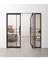 Dubbele Taatsdeuren 6 vaks modern met zijpanelen op maat gemaakt