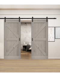 Dubbele Loftdeuren Steigerhout Vintage Grijs