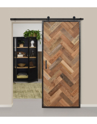 Loftdeur Barnwood Visgraat Raw Steel