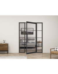 Taatsdeur 4 vaks met zijpanelen op maat gemaakt