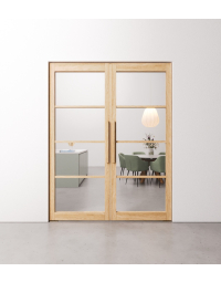 Dubbele Eiken Taatsdeur 4 vaks op maat gemaakt