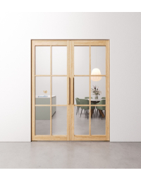 Dubbele Eiken Taatsdeur 6 vaks op maat gemaakt