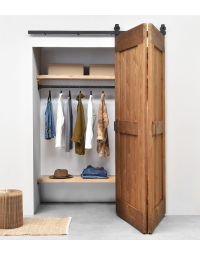 Vouwdeuren met Zwart Schuifdeursysteem