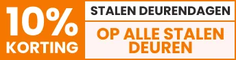 Binnendeur Staal en Glas 3 vaks met Kickplate Standaard Maten