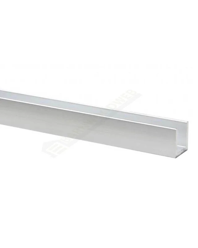 Aluminium u-profiel 2 meter voor deurgeleiding