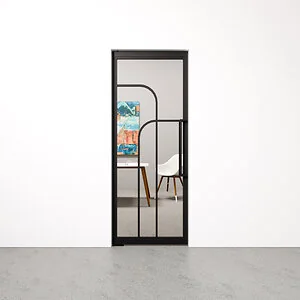 Taatsdeur Double Arc zwart