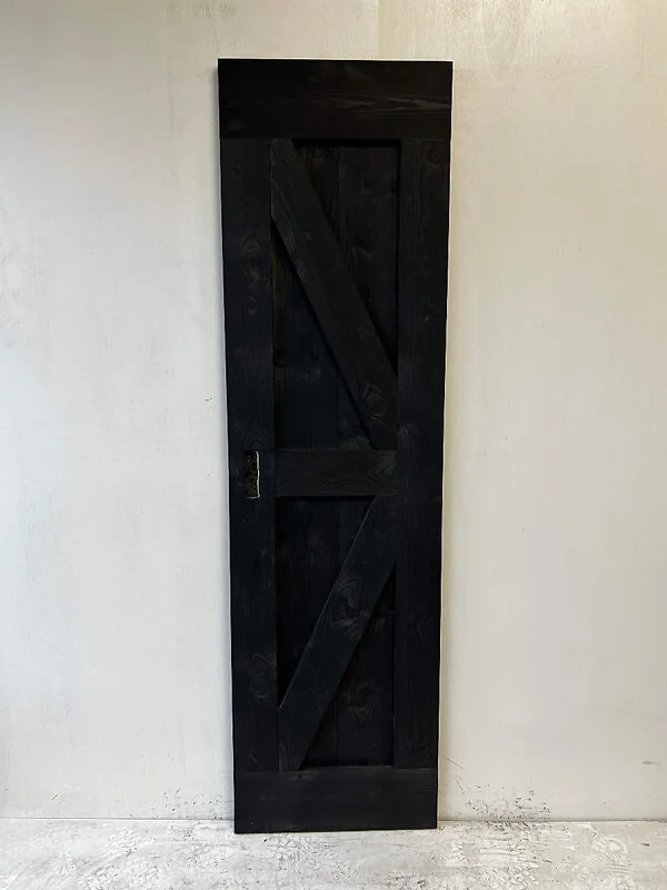 Outlet: Loftdeur Steigerhout Vintage Zwart 60 x 215 cm