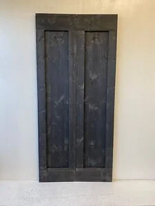 Outlet: 2 Vouwdeuren Steigerhout Vintage Zwart 50 x 220 cm