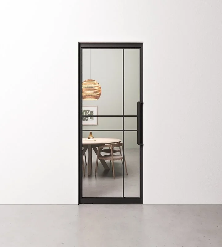 Outlet: Taatsdeur 6 vaks modern met helder glas 2700 x 631 mm