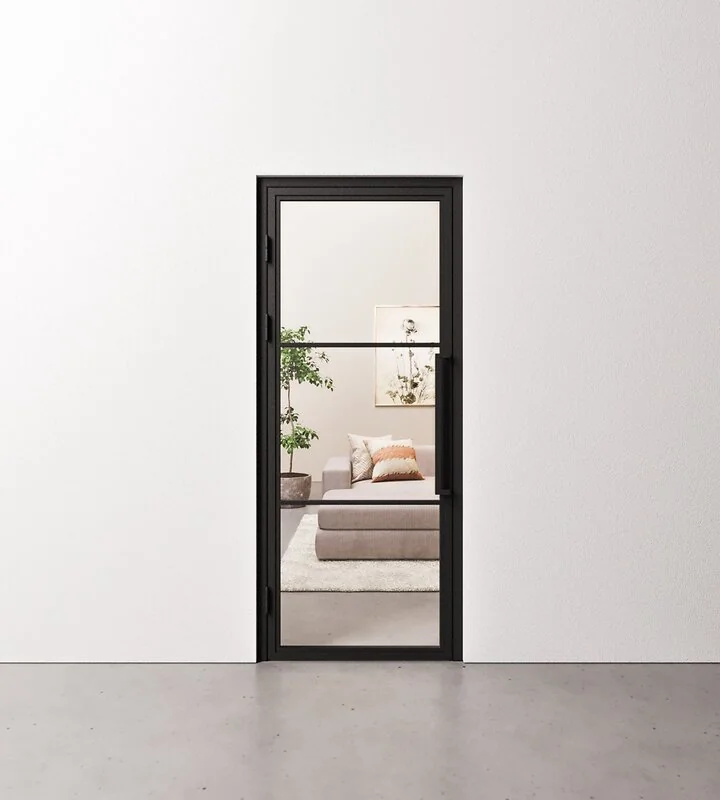 Binnendeur Staal en Glas 3 vaks Standaard Maten